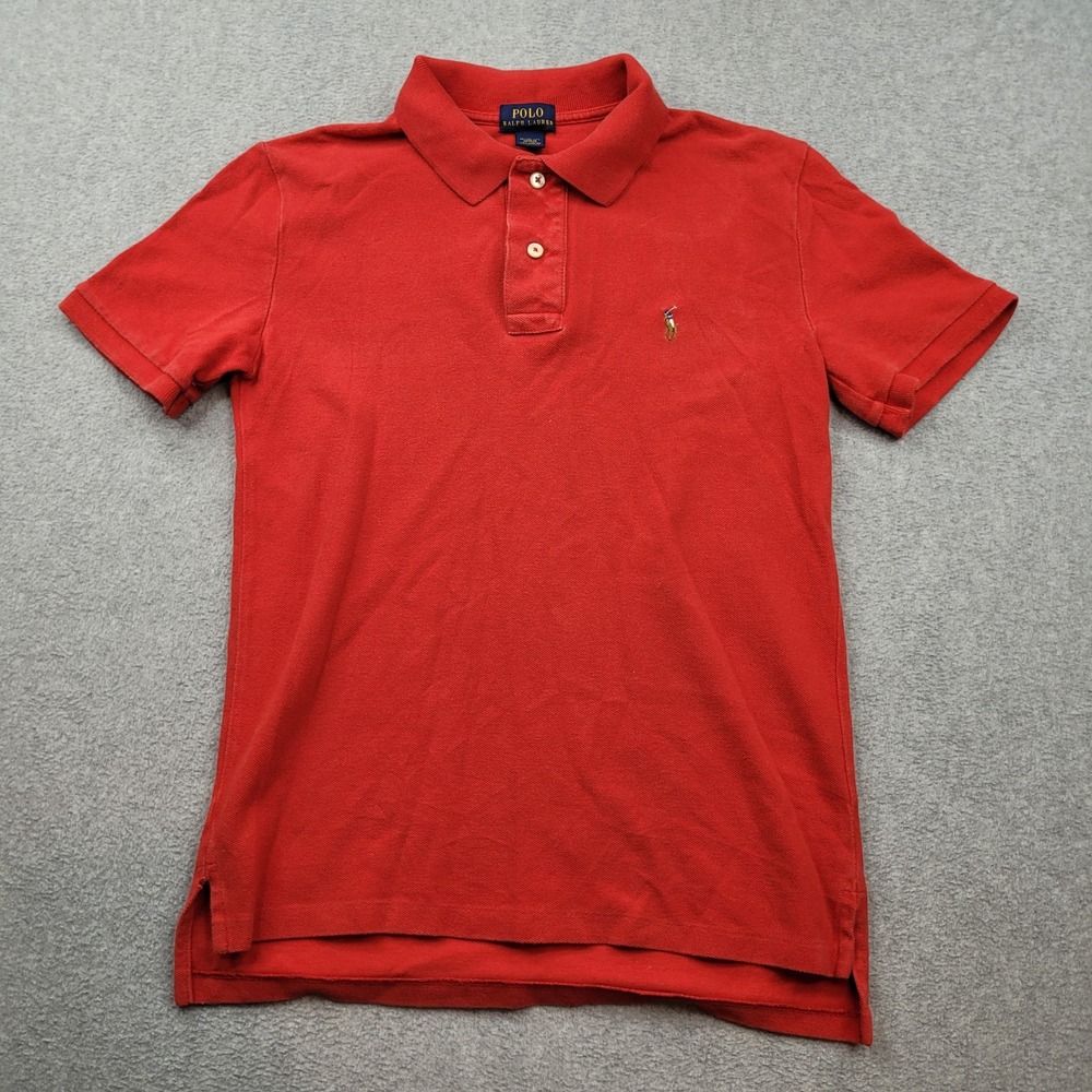 Polo Ralph Lauren Polo Shirt Boys Medium Red Short Sleeve Pony Logo